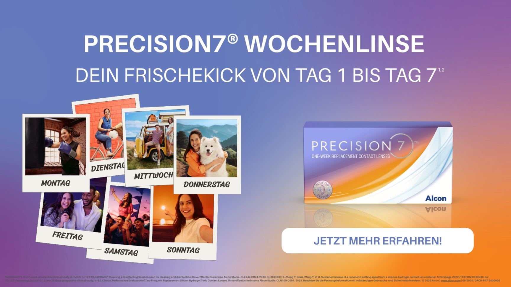 PRECISION7® Wochenlinse – Ihr Frischekick von Tag 1 bis Tag 7